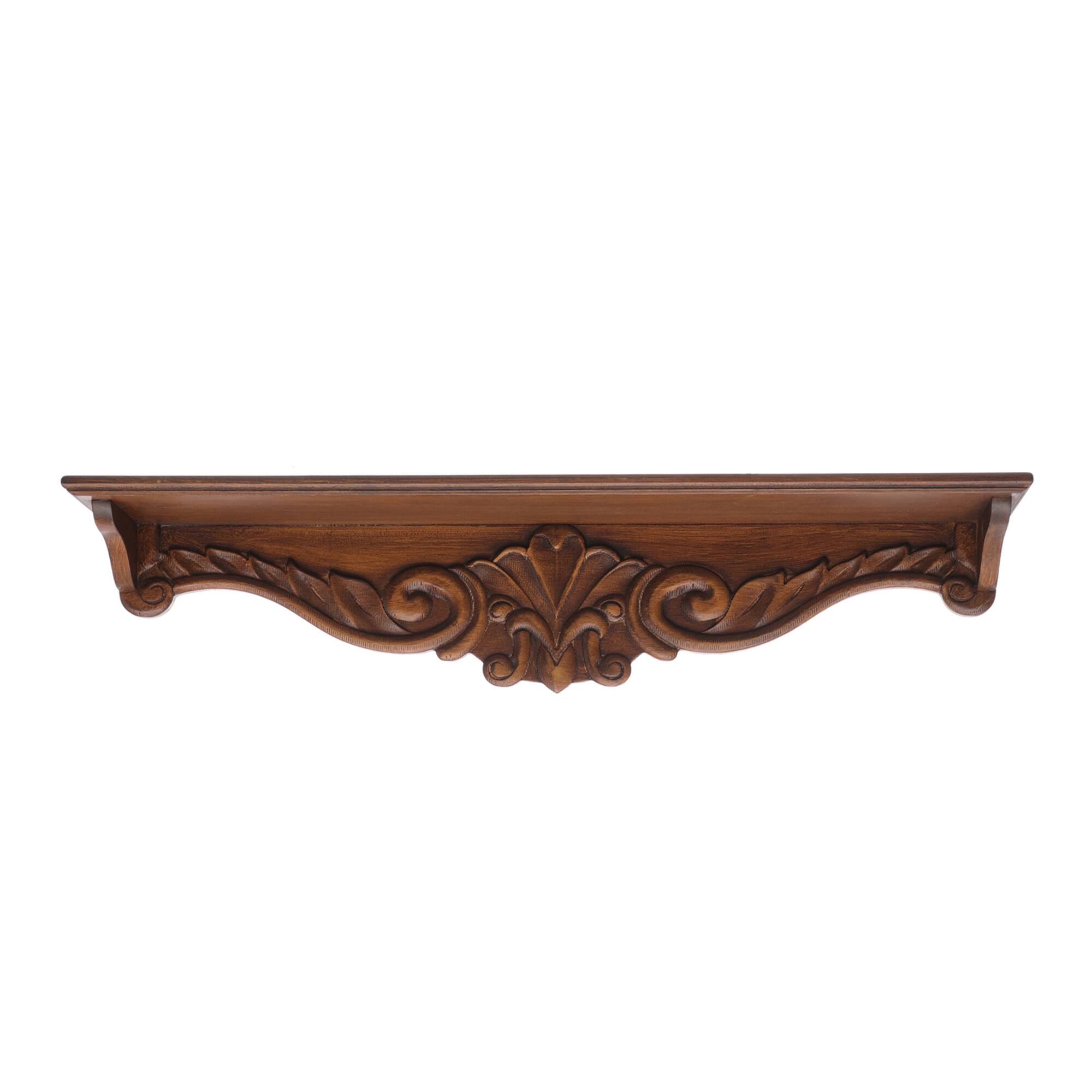 23.5" Embossed Wooden Wall Shelf by Ashland®